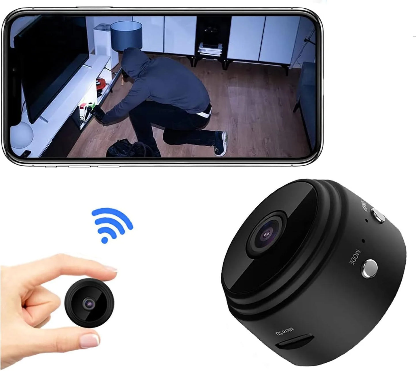 Mini Cámara de Seguridad WiFi para Interior HD 720P
