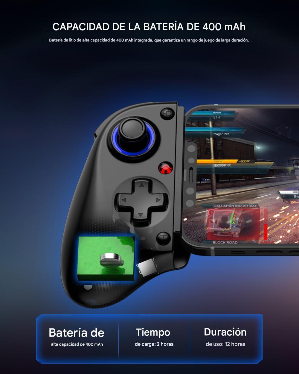 Controlador Bluetooth Gaming 3 en 1 para Móvil y Tablet
