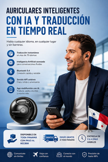 Auriculares Inteligentes con IA y Traducción Instantánea | Comunicación Global Sin Límites